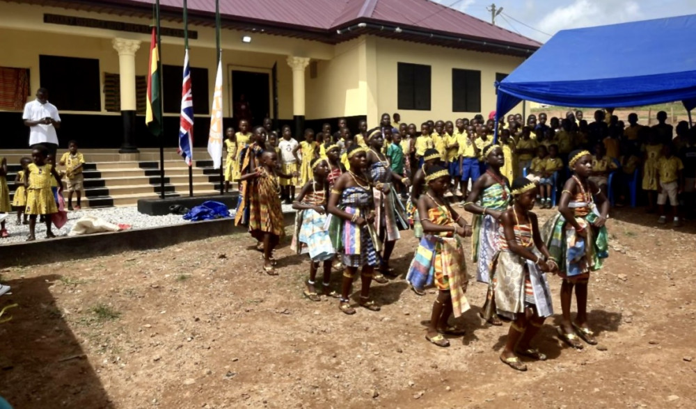 The opening ceremony in Ghana. Photos: Coalville Belvoir Rotary