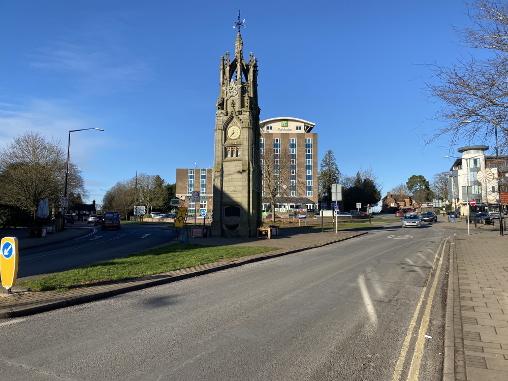 The clock tower at Abbey End has been out of action for over a year (image by Nub News)