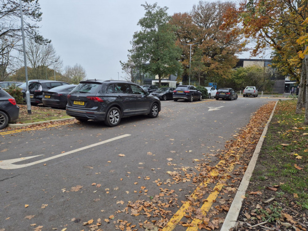 Parents are being encouraged to use Castle Farm car park to alleviate parking pressure around local primary schools (image by Cllr Richard Dickson)