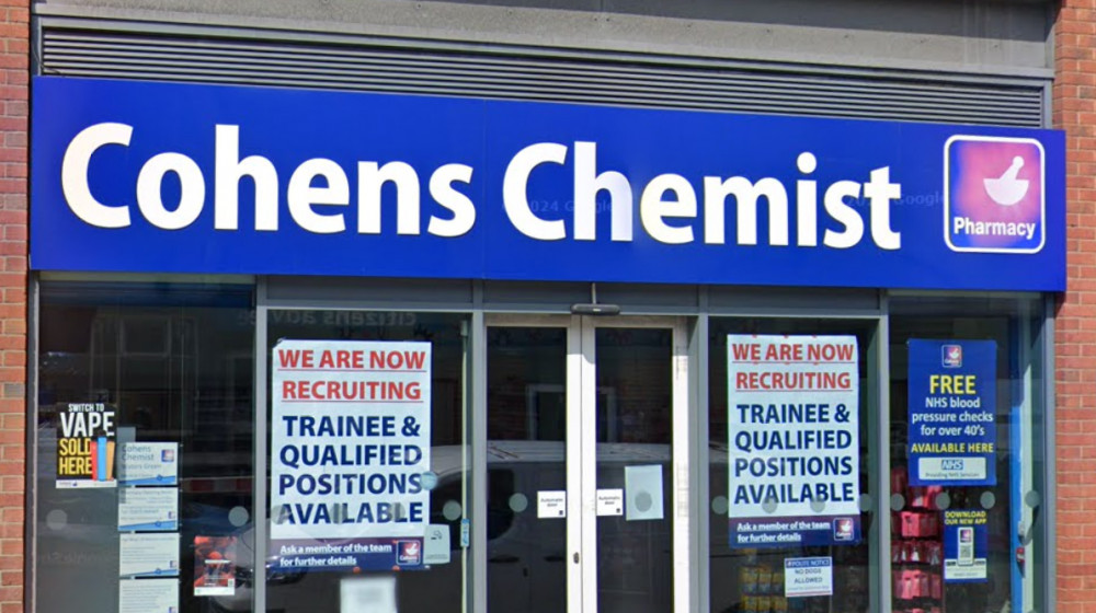 Cohens Chemist are hiring a trainee pharmacy assistant (Credit: Google Maps)