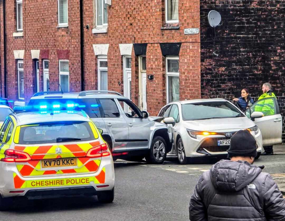 On Friday 17 January, Cheshire Police received reports of a collision on Walthall Street, at its junction with Gainsborough Road (Dawn Apps).