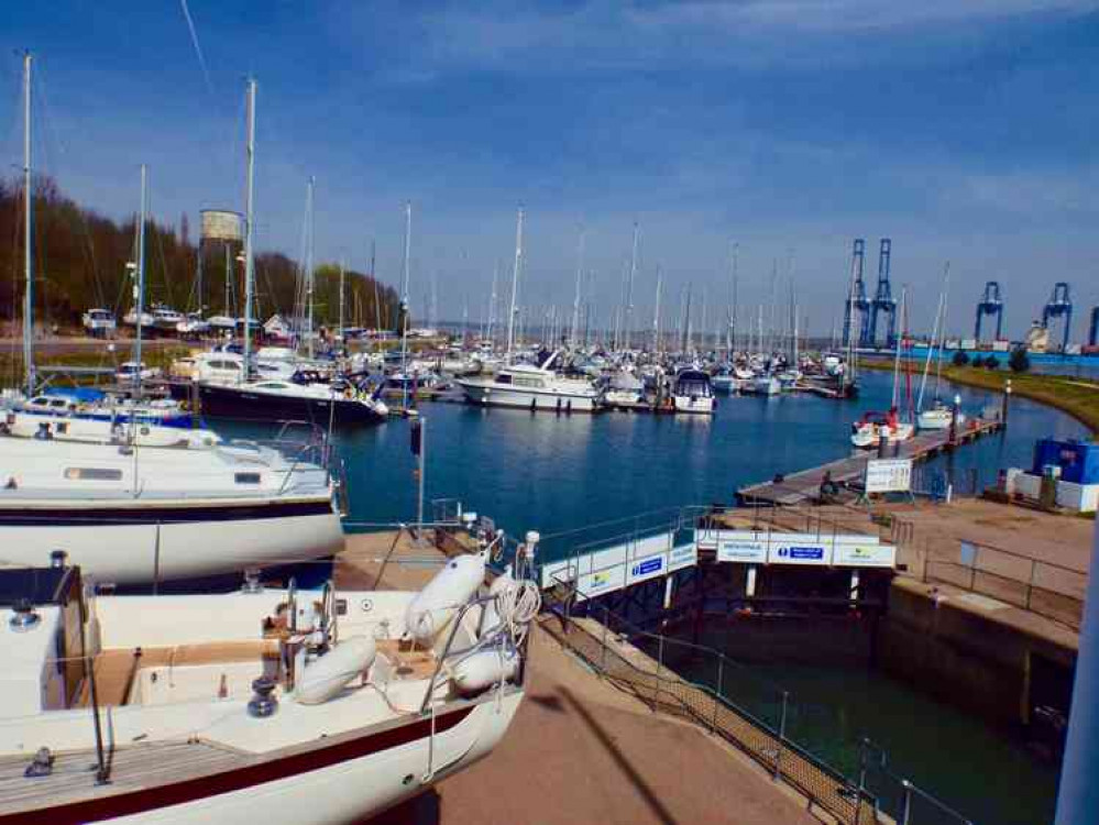 Deserted marina over easter