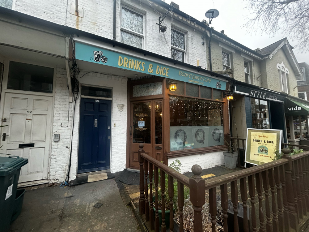 Drinks & Dice is located at 10 Church Road, Teddington (Credit: Tilly O'Brien) Drinks & Dice is located at 10 Church Road, Teddington (Credit: Tilly O'Brien)