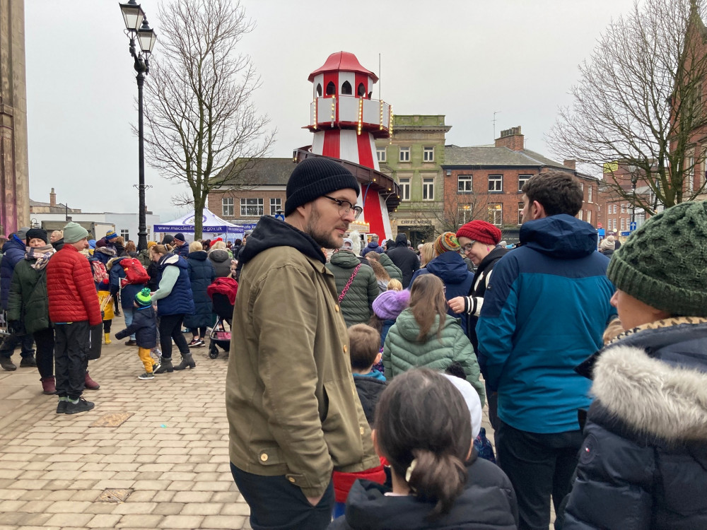 There was a big queue for the helter-skelter, but luckily it moved quickly (Credit: Mayor of Macclesfield)