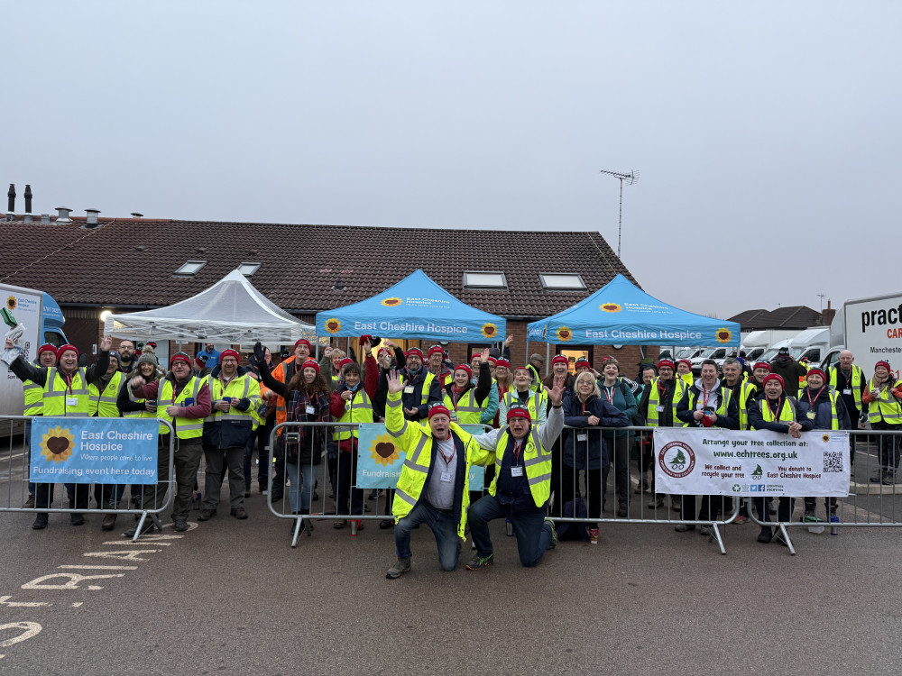 Over £2M has been raised for Cheshire East Hospice during their annual Christmas tree collection (Cheshire East Hospice).