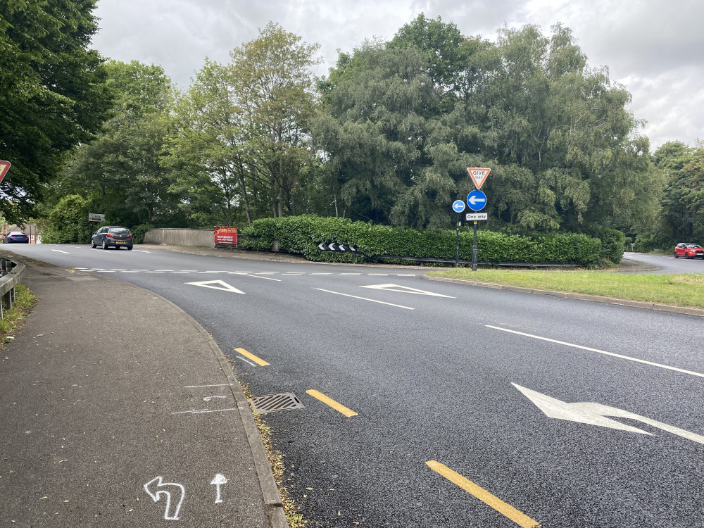 Traffic lights will be installed around St John's roundabout during the A46 closures (image by Nub News)