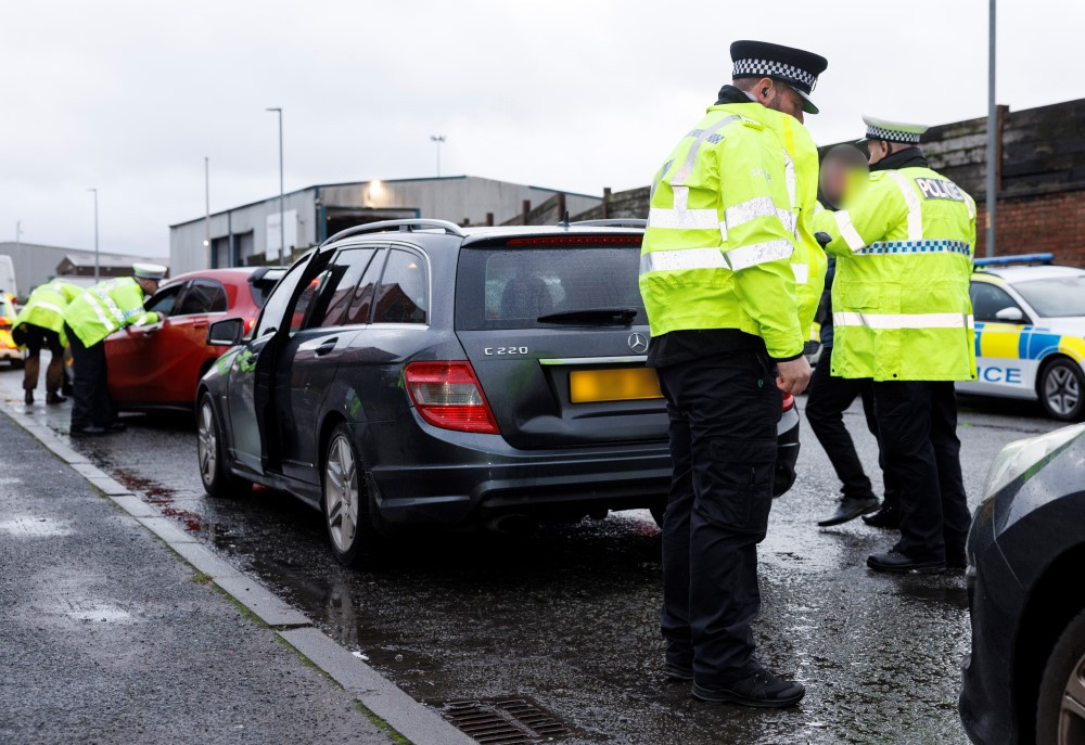 Police made 570 arrests for drink or drug driving in December as part of 'Operation Limit', with a 50/50 split between drug and alcohol offences (Image - GMP)