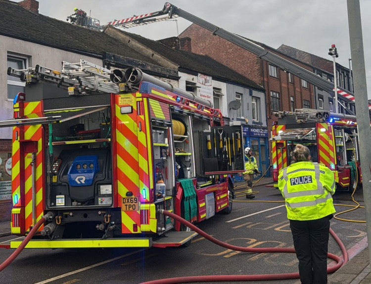 Emergency services were called to Waterloo Road, Burslem, this afternoon (Staffordshire Fire and Rescue Service).
