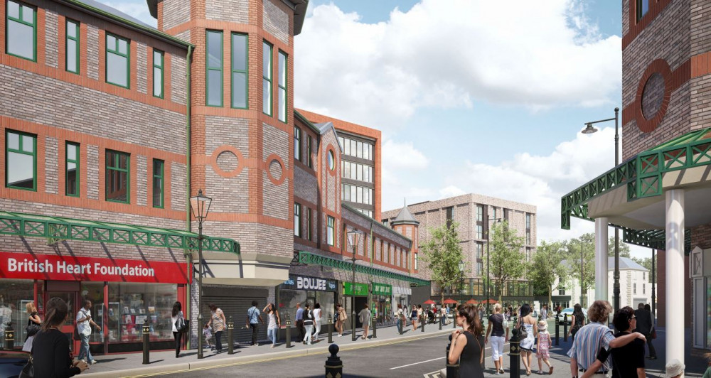 Stockport town centre's former Sainsbury's store will be turned into 563 new homes with 119 car parking spots (Image via SMBC planning)