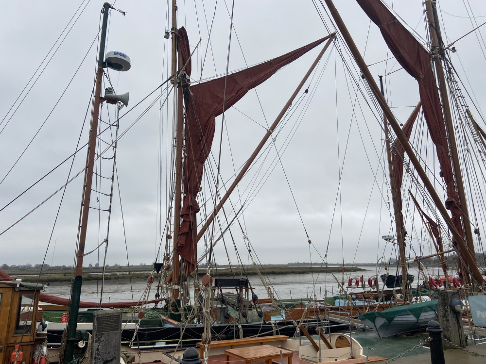 Hythe Quay is home to a number of Thames Sailing Barges. (Credit: Chloe Brewster)