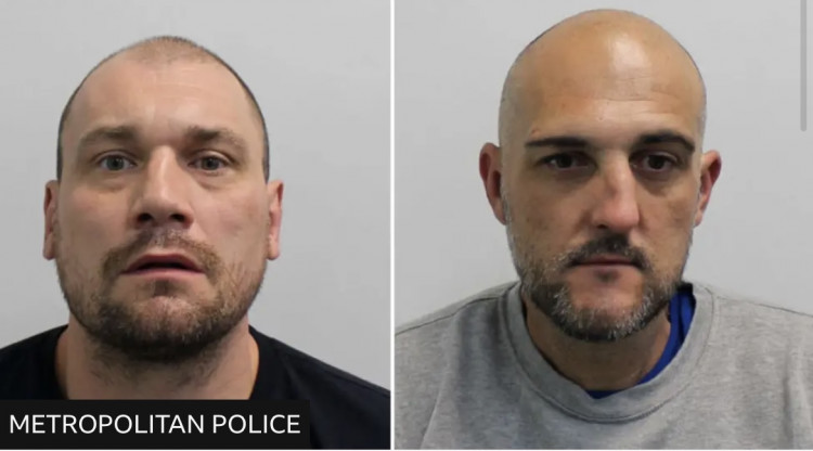 James Dixon (left) appeared at Kingston Crown Court via video-link from HMP Pentonville while Thomas Loring was in court (Credit: Met Police)