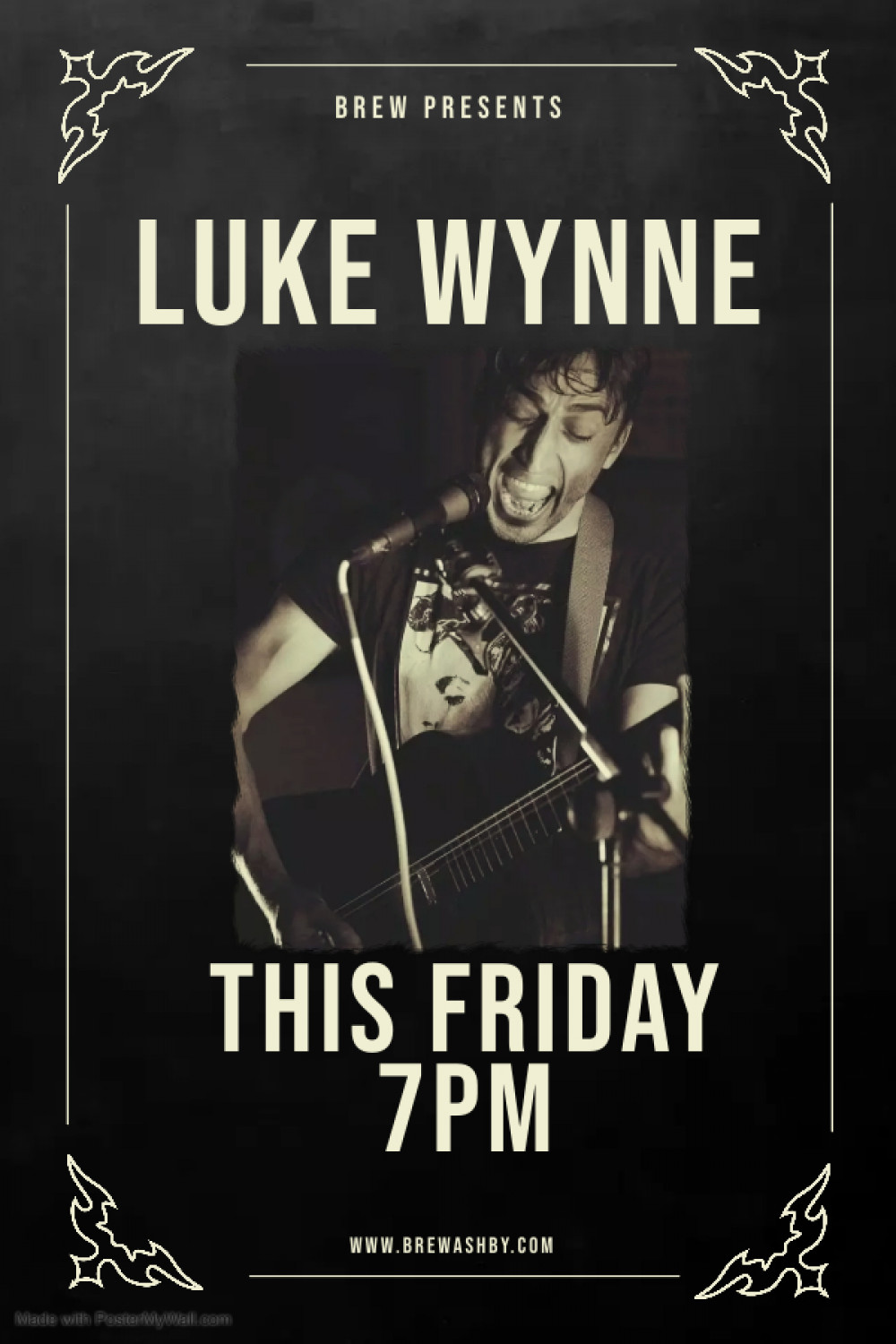 Live Acoustic Friday with Luke Wynne at Brew, 106B Market Street, Ashby-de-la-Zouch