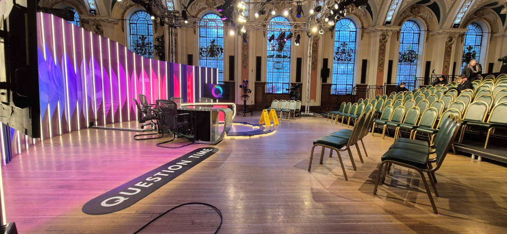 Stockport Town Hall hosted BBC One's Question Time for its episode on Thursday 23 January, and featured a 'lively' local audience (Image via Stockport Council)