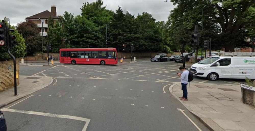 The crash occured at the Manor Road junction with Queens Road in Richmond (Image via Google Maps)