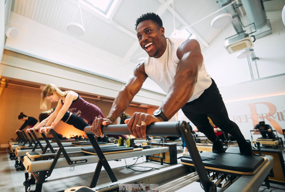 British sprinting star Harry Aikines-Aryeetey visited the studio at Hitchin last year 