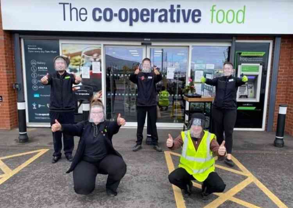 Optional visors for shop staff