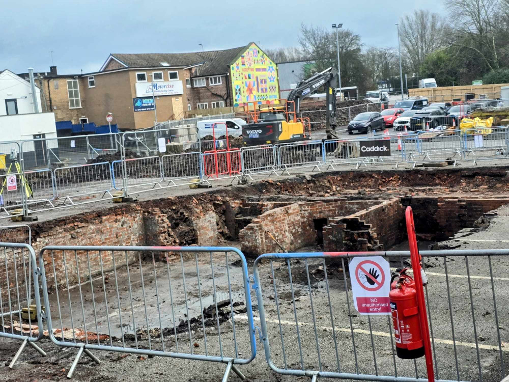 The remains of an old Independent Methodist Chapel in Crewe have been uncovered on Oak Street Car Park (Ryan Parker).