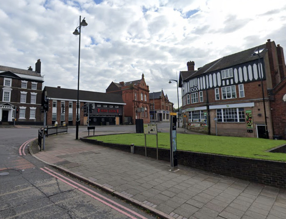 Police searched an address in Swan Square, Burslem, in September last year (Google).