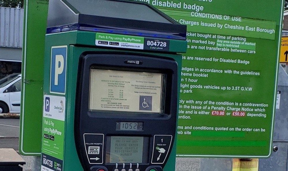 A Macclesfield business owner has raised concerns about cashless car parks 