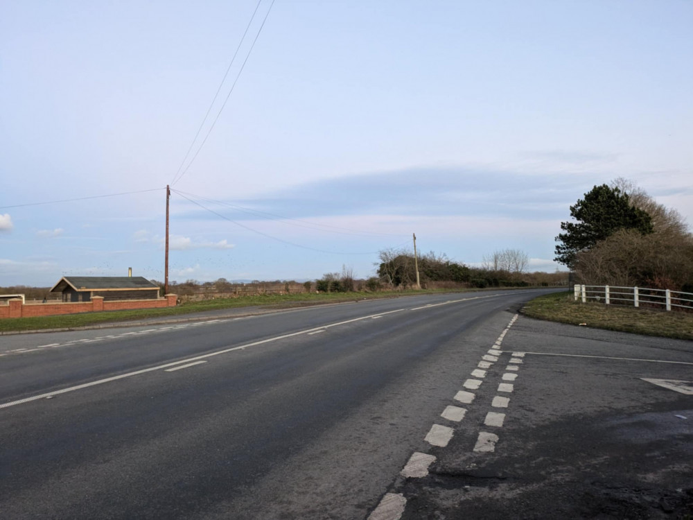 Booth Lane Middlewich where a serious collision happened. (Photo: Nub News)