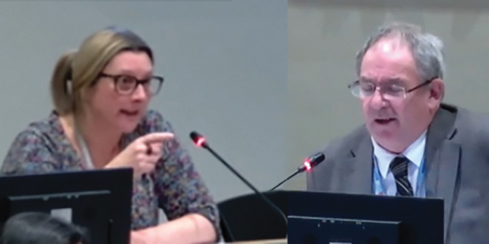 Cllr Vikki Hartstean and Neil Speight had differing opinions