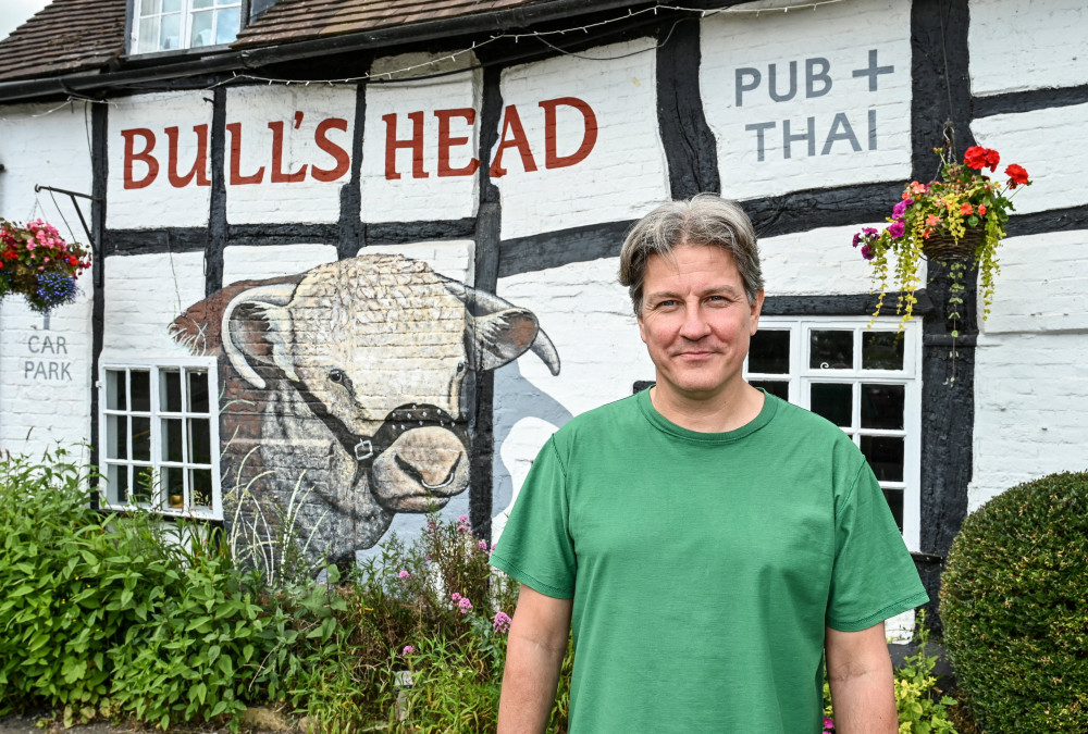 Stratford-on-Avon District Council has told The Bull's Head in Wootton Wawen to remove the painting of a bull (image via SWNS)