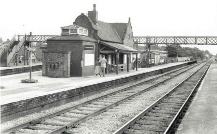 Cheadle Hulme railway station is celebrating its 180-year anniversary, with other stations in the network celebrating big milestones. Cheadle Hulme station is pictured here in 1958 (Image - Stockport Council)