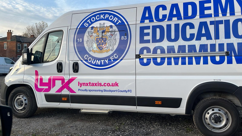 Stockport County has announced a new collaboration with Lynx Taxis, the Hazel Grove-based taxi firm (Image - Lynx Taxis)