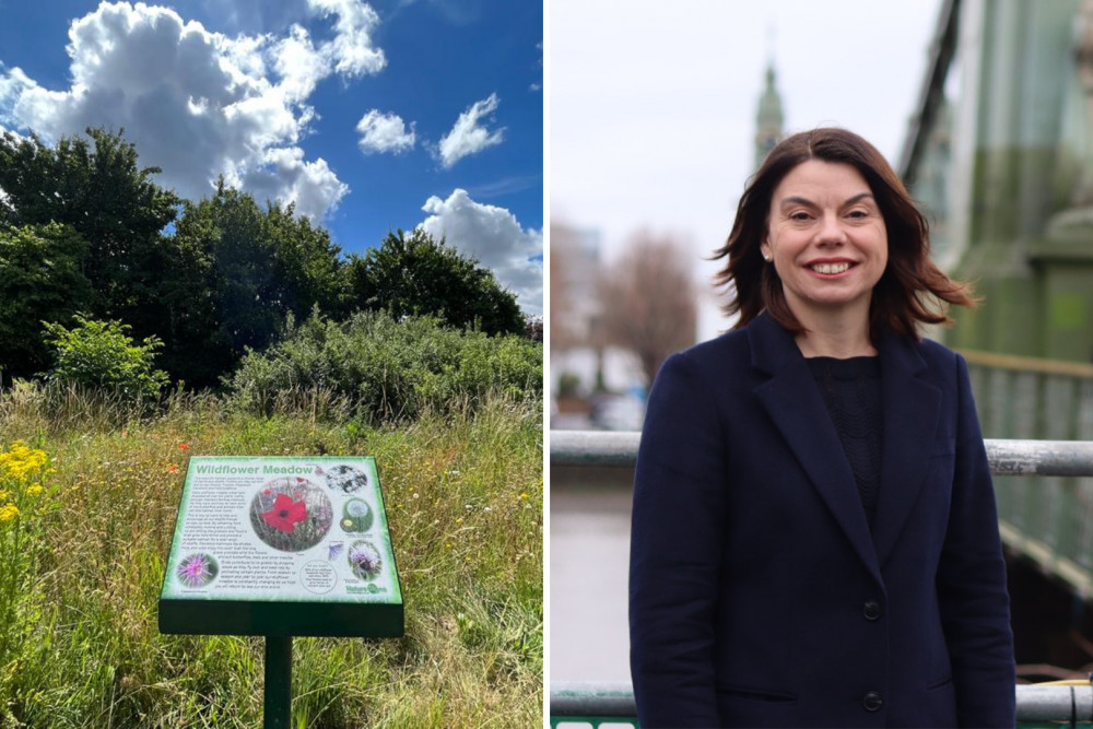 Liberal Democrat MP Sarah Olney criticises Richmond Council for ending Pensford Field Environmental Trust's lease early (credit: PFET & Sarah Olney).