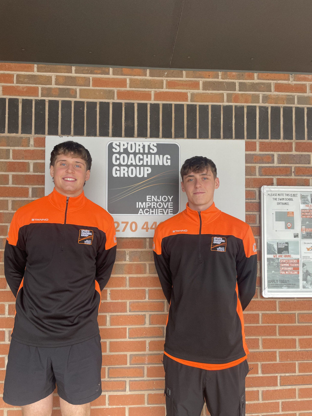 Brothers Aaron and Charlie Briscall now manage swimming hubs with the company they went to as youngsters during school holidays. (Photo: ub