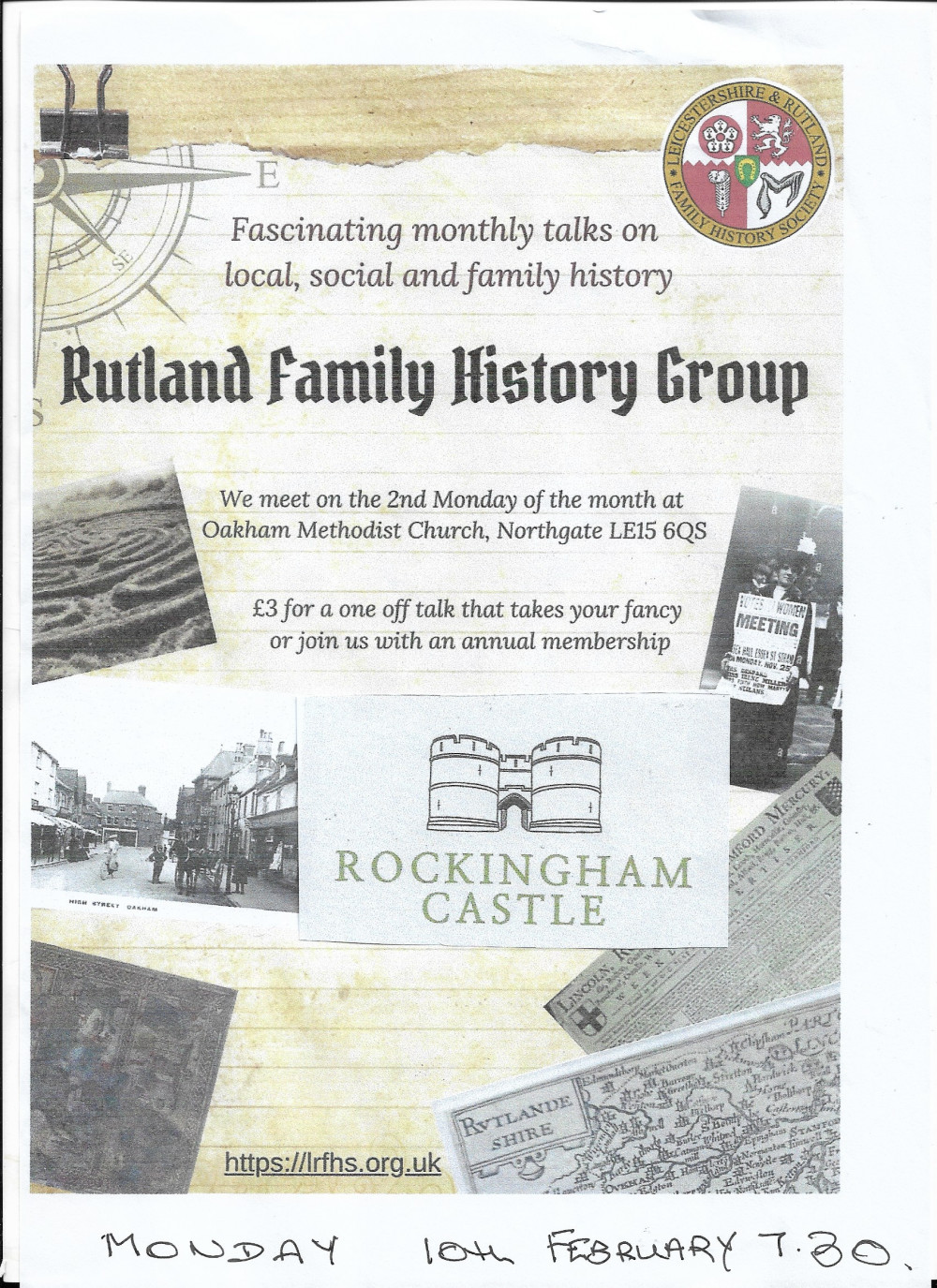 Rutland Family History Society presents a talk on Rockingham Castle Rutland Family History Society presents a talk on Rockingham Castle