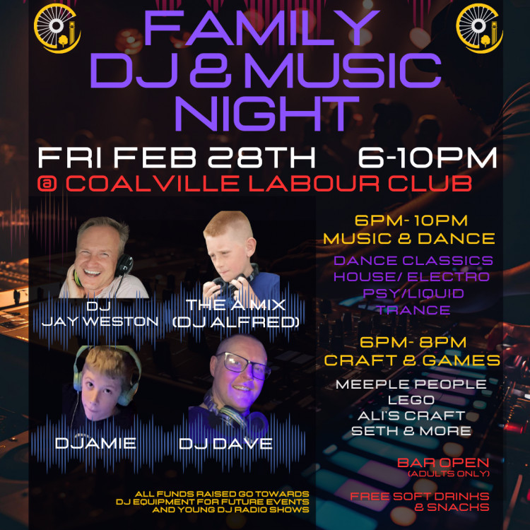 Family DJ and Music Night at Coalville Labour Club, Bridge Road, Coalville, Leicestershire