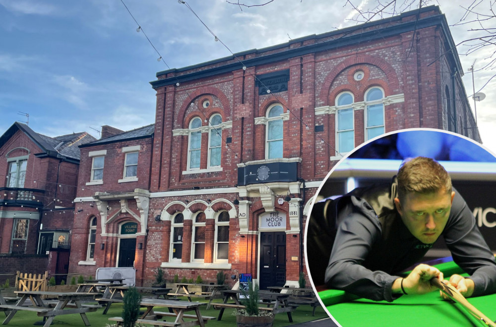 Snooker World Champion Kyren Wilson will host an evening of snooker at The Moor Club, Heaton Moor, on 27 March, to benefit Francis House Children's Hospice (Images - main: Nub News / inset: Bill da Flute, Wikimedia Commons)