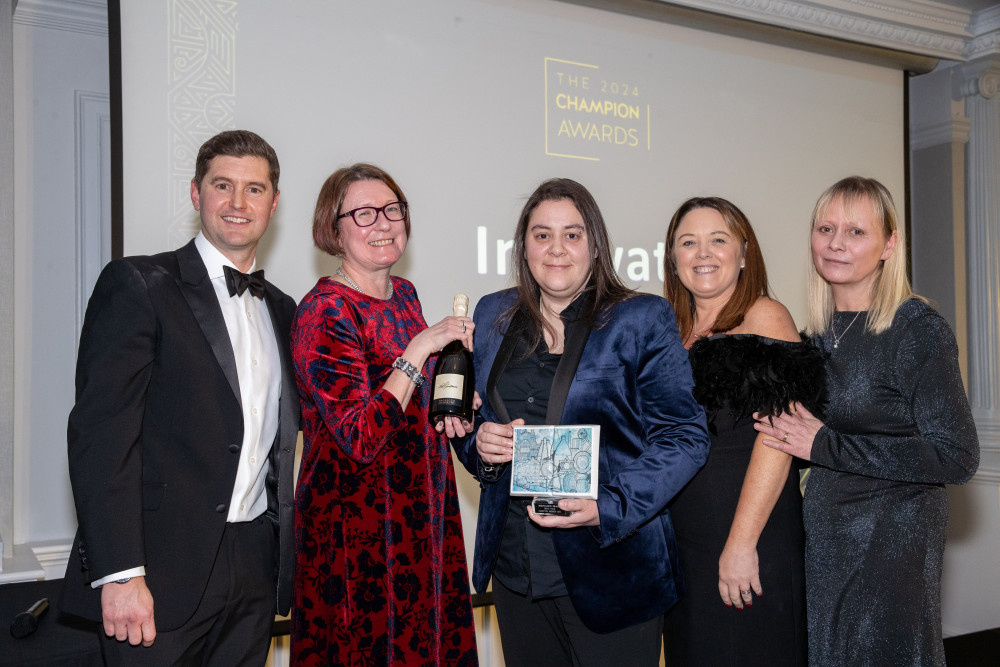 Emma Palin won the Innovation Award at Belong's annual Champion Awards ceremony (Belong).