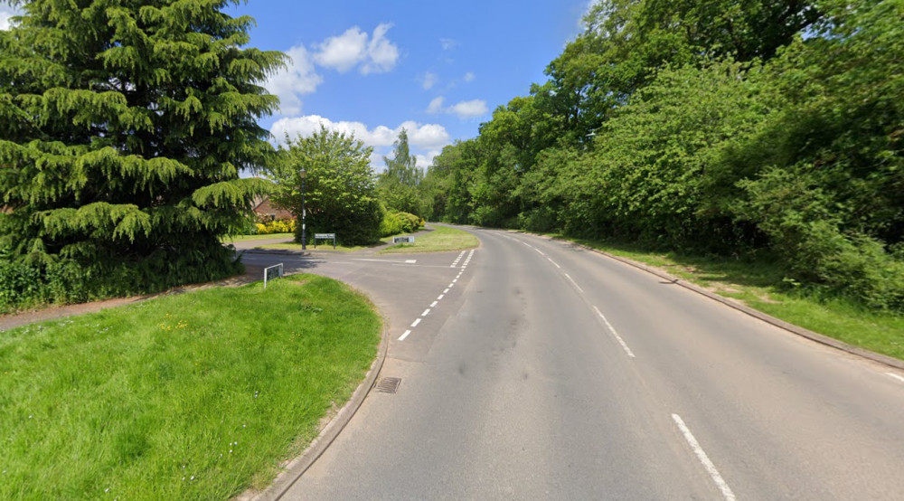 The cycle path would go along Glasshouse Lane, across Heyville Croft (image by Google Maps)