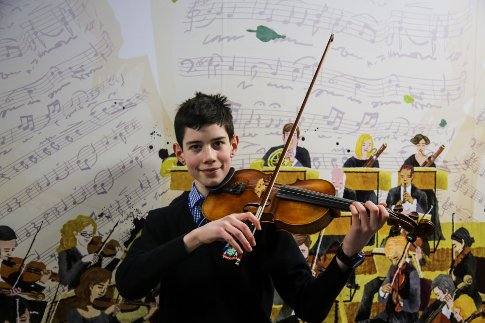 Millfield Prep's Zachariah Dunn earned a Grade 8 violin distinction