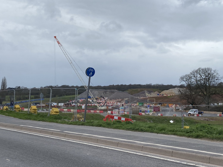 HS2 works along Kenilworth Road (image by Nub News)