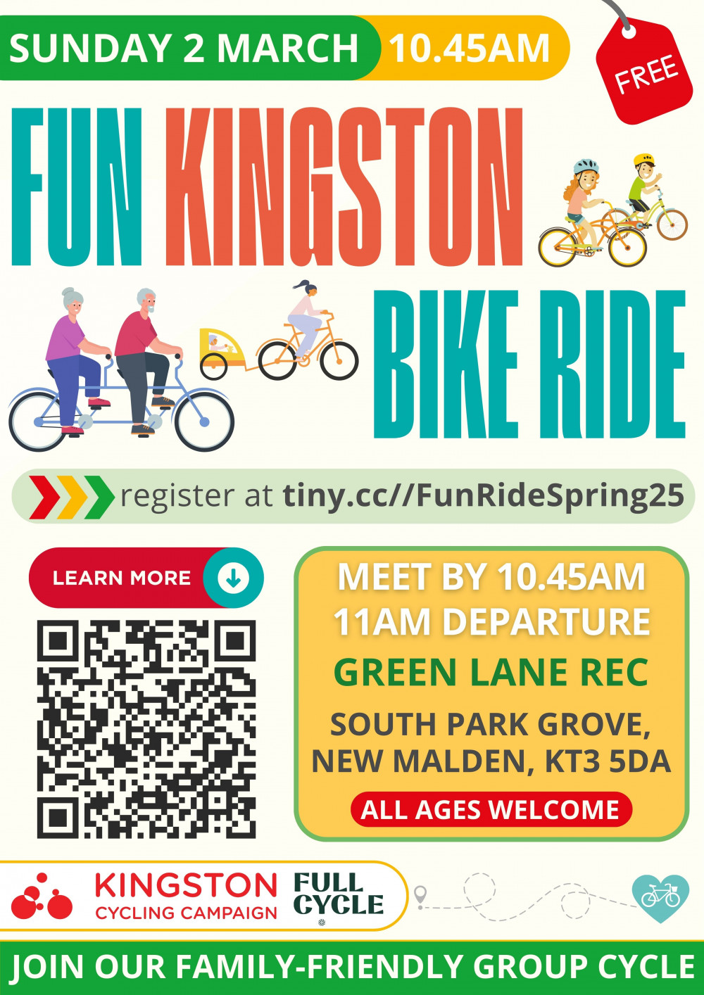 Family-friendly fun bike ride