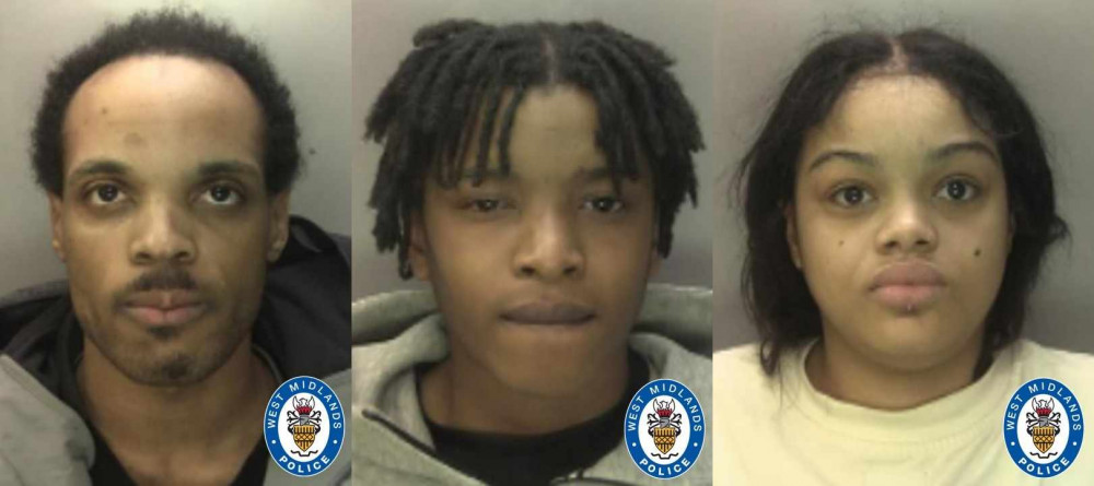 Delon Parkinson, 28, Lomar Meade, 20, and Deshay Harris, 19, were sentenced for their roles in running the county lines operation, which involved trafficking heroin and crack cocaine (West Midlands Police).