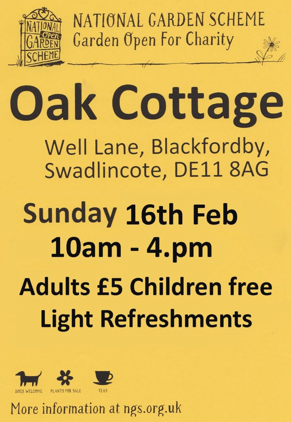 Open garden at Oak Cottage, Well Lane, Blackfordby, near Ashby de la Zouch