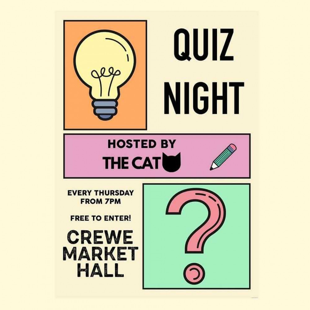 The Big Quiz is live at Crewe Market Hall every Thursday evening. 