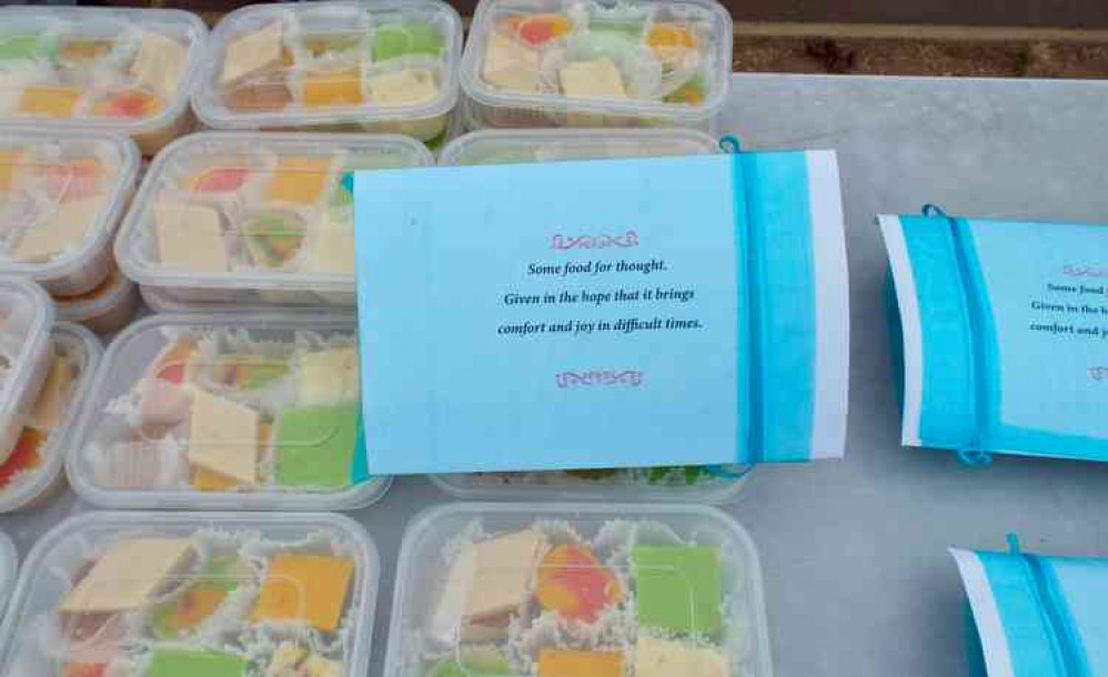 Diwali treats with lovely message, which were welcomed by villagers