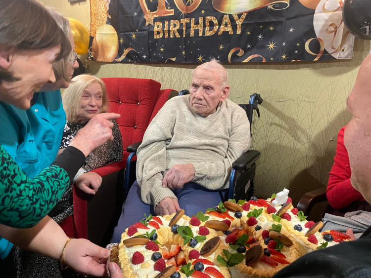 Harry Marsh celebrated his 100th birthday at Sherwood Grange care home in Kingston Vale (Image supplied)