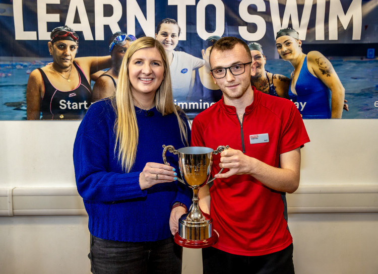 Rebecca Adlington and Josh Milner