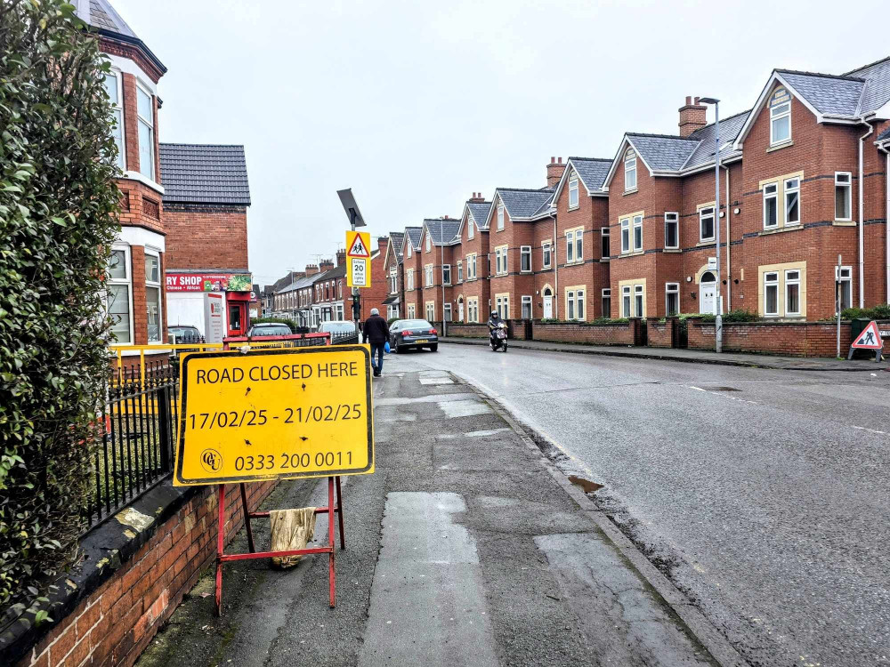 Hungerford Road, from Hungerford Road Roundabout to the junction of School Cresent, closes on Monday 17 February for five days (Ryan Parker).