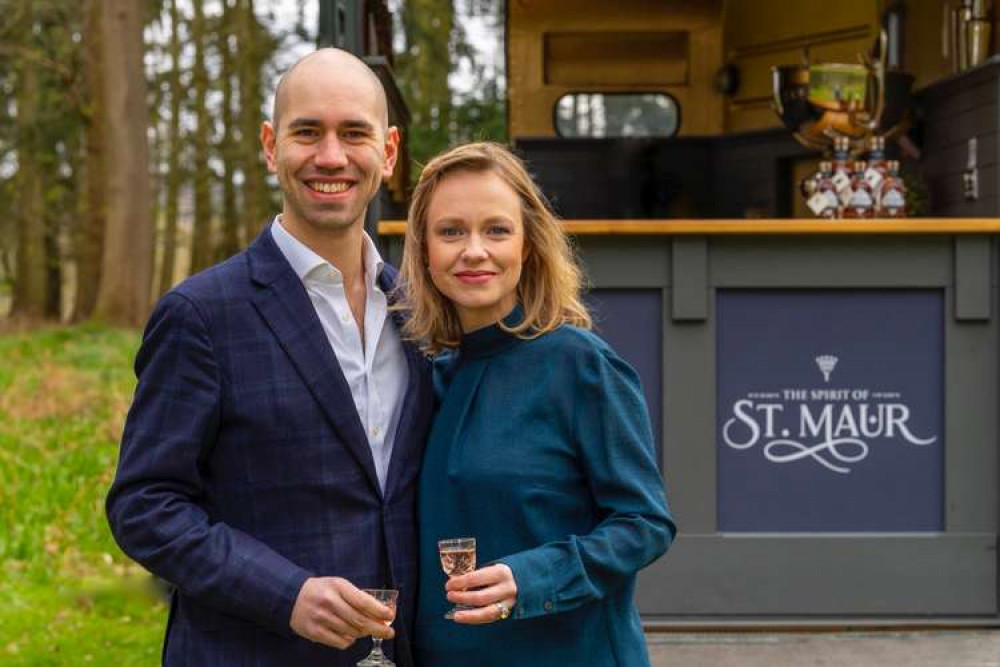 The Earl and Countess of Yarmouth, William and Kelsey Seymour run the St Maur liqueur business