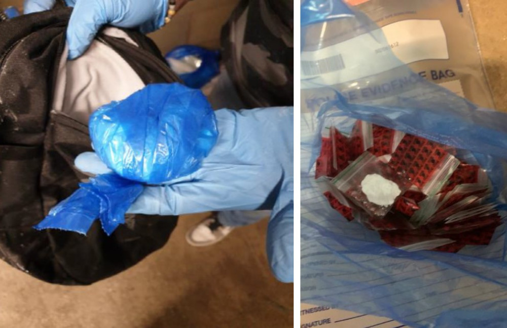 Officers found the drugs during a "proactive search" (Image: Staffordshire Police). 