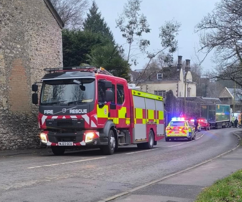 Emergency services at the scene of the collision (Photo: Monika Dukała/Facebook)