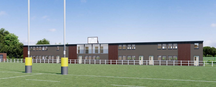 Education trust and rugby club plan to soften the look of the building using cladding
