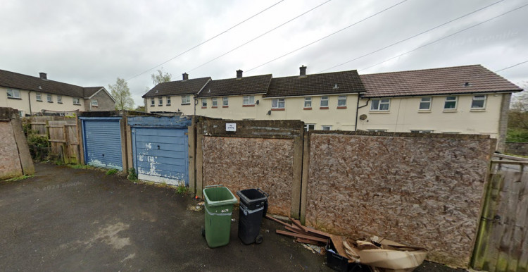 The garages are being sold in two separate lots (image via Google Maps)